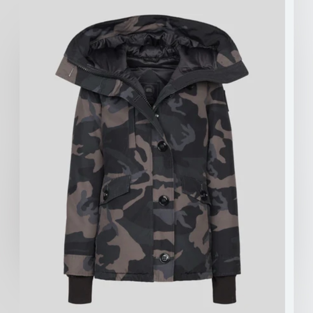 Canada Goose Black and Gray Camouflage Rideau Jacket